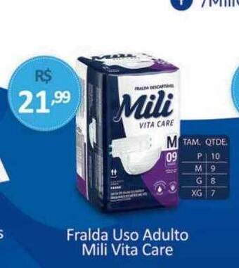 Tchê Farmácias Fralda uso adulto mili vita care oferta