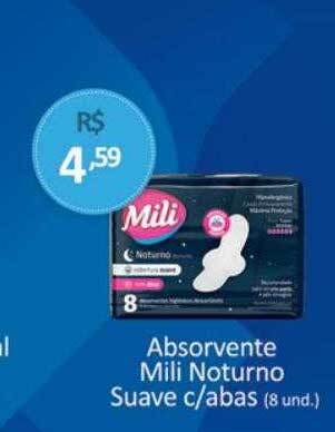Absorvente mili noturno suave c- abas