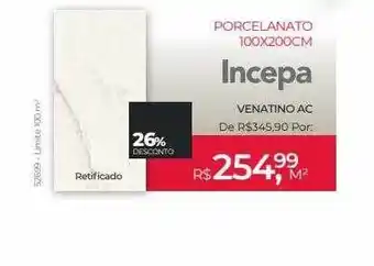 ABC da Construção Porcelanato 100x120cm incepa 26% desconto oferta