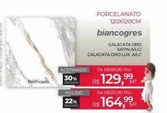 ABC da Construção Porcelanato 120x120cm biancogres oferta