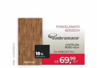 ABC da Construção Porcelanato 62x122cm embramaco 28% desconto oferta