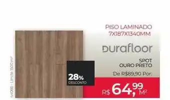 ABC da Construção Piso laminado 7x187x1340mm durafloor 28% desconto oferta