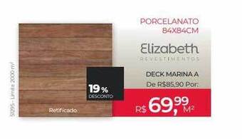 ABC da Construção Porcelanato 84x84cm elizabeth 19% desconto oferta