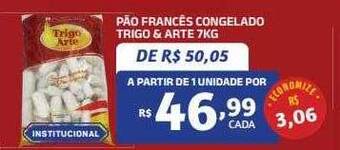 Bahamas Mix Pão francês congelado trigo & arte 7kg oferta
