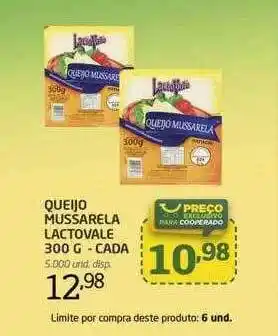 Cooper Queijo mussarela lactovale oferta