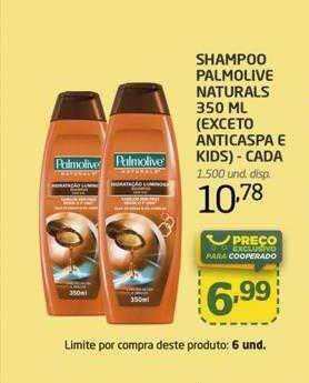 Cooper Shampoo palmolive naturals oferta