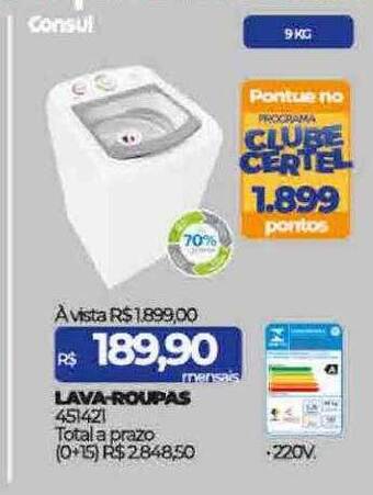 Lojas Certel Lava-roupas consul oferta