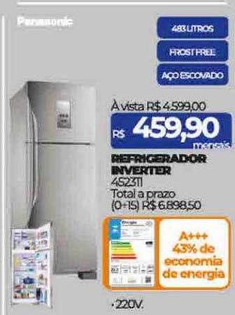 Lojas Certel Refrigerador inverter panasonic oferta