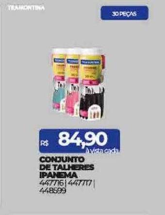 Lojas Certel Conjunto de talheres ipanema tramontina oferta