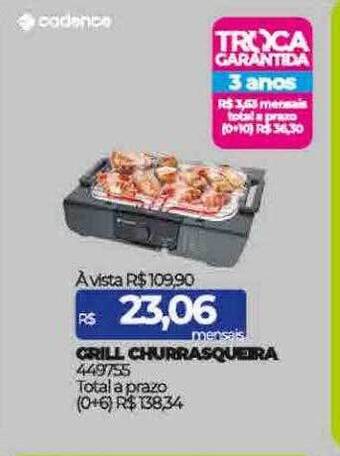 Grill churrasqueira cadence