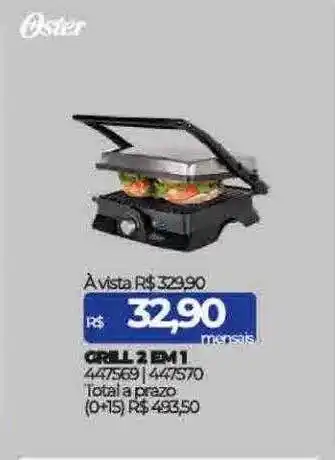 Lojas Certel Grill 2 em 1 oster oferta