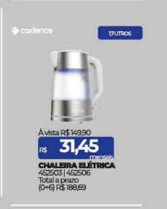 Lojas Certel Chaleira elétrica cadence oferta