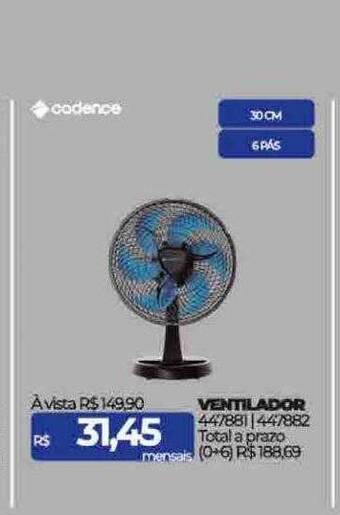 Lojas Certel Ventilador cadence oferta