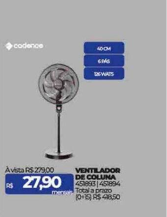 Lojas Certel Ventilador de coluna cadence oferta