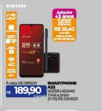 Lojas Certel Smartphone a22 samsung oferta
