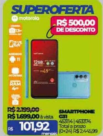 Lojas Certel Smartphone g31 motorola oferta