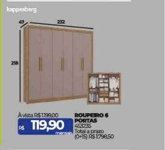 Lojas Certel Roupeiro 6 portas kappesberg oferta