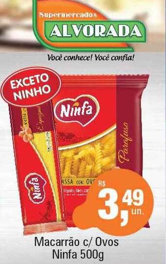 Supermercados Alvorada Macarrão c ovos ninfa oferta