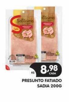 Supermercados Real Presunto fatiado sadia oferta