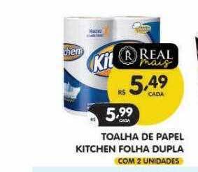 Supermercados Real Toalha de papel kitchen folha dupla oferta