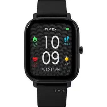 Carrefour Timex relogio smartwatch 30mm com tela sensivel ao toque em aco inoxidavel e pulseira de silicone com frequencia cardiaca pre oferta