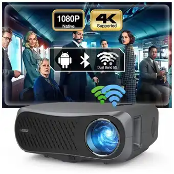 5g wifi 8000lumen full hd wifi projector with bluetooth 1920x1080p native support 4k movie projectors outdoor home theater sy