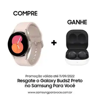 Carrefour Samsung galaxy watch5 bt 40mm tela super amoled 1.2" - rosé oferta