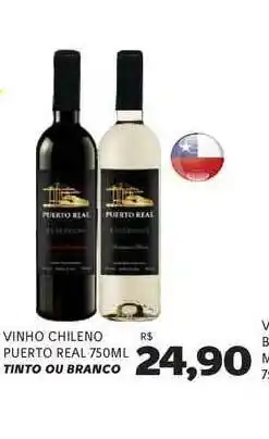 Supermercados Real Vinho Chileno Puerto Real Tinto Ou Branco 750ml oferta