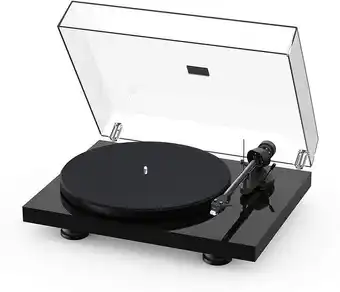 Project toca discos audiofilo com braco de fibra de carbono selecao de velocidade automatica e cartucho fonografico