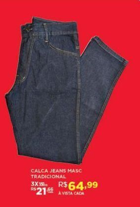 DB Supermercados Calça jeans masc oferta