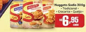 Supermercados Mundial Nuggets Sadia Tradicional Crocante Queijo 300g oferta
