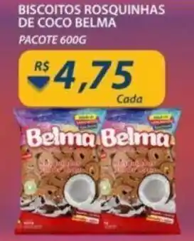 Assaí Atacadista Biscoitos Rosquinhas de Coco Belma 600g oferta