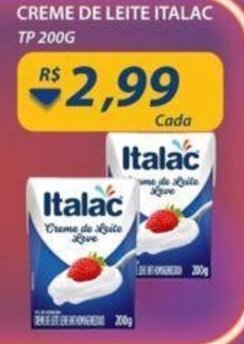 Assaí Atacadista Creme de Leite Italac TP 200g oferta
