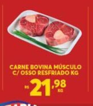 Atacadão Centro Sul Carne Bovina Musculo c/ osso Resfriado 1kg oferta