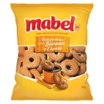 Biscoito rosquinha banana e canela mabel pacote 350g