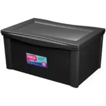 Caixa organizadora com tampa 65l preto or22259n ordene