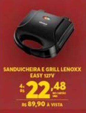 Atacadão Centro Sul Sanduicheira E Grill Lenoxx Easy 127V oferta