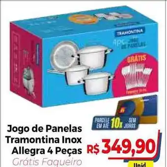 Jogo De Panelas Tramontina Inox Allegra