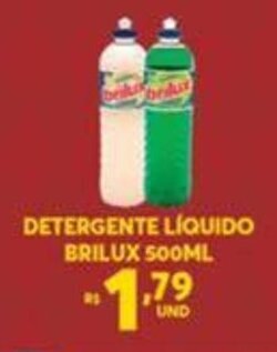 Atacadão Centro Sul Detergente Liquido Brilux 500ml oferta