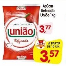 Cercadão Acucar refinado Uniao 1kg oferta