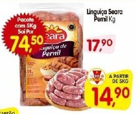 Cercadão Linguica Seara Pernil 1kg oferta