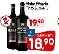Cercadão Vinho Pergola Tinto Suave 1L oferta