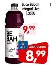 Cercadão Suco Bebah integral Uva 1.350ml oferta
