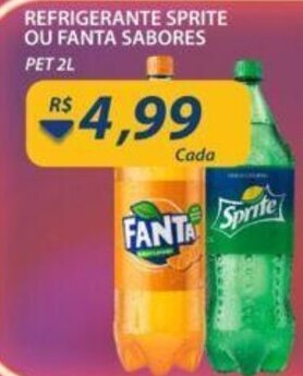 Assaí Atacadista Refrigerante Sprite ou Fanta sabores pet 2L oferta