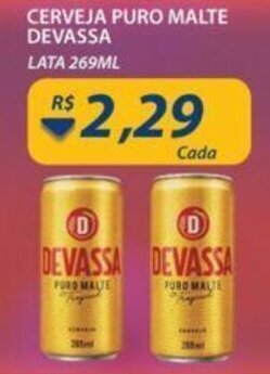 Assaí Atacadista Cerveja Puro Malte Devassa 269ml oferta