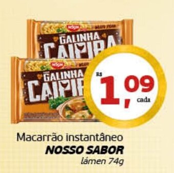 Cometa Supermercados Macarrao Instantaneo Nosso Sabor Lamen 74g oferta
