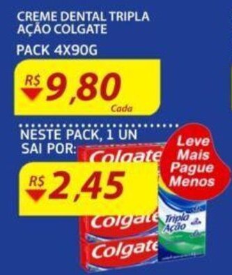 Assaí Atacadista Creme Dental Tripla Acao Colgate 4x90g oferta