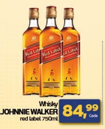 Cometa Supermercados Whisky Johnnie Walker Red Label 750ml oferta