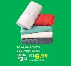 DB Supermercados Toalha rosto segunda casa oferta