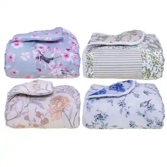 Edredom casal 190x210cm microfibra floral varias estampas - sortido